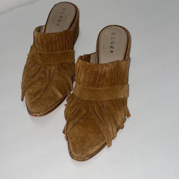 Hinge Rally Leather Mules with tassels 6 - Picture 3 of 7